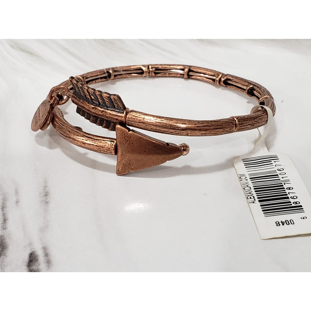 NEW ROSE GOLD Alex and Ani LOVE STRUCK ARROW Wrap Bangle Bracelet